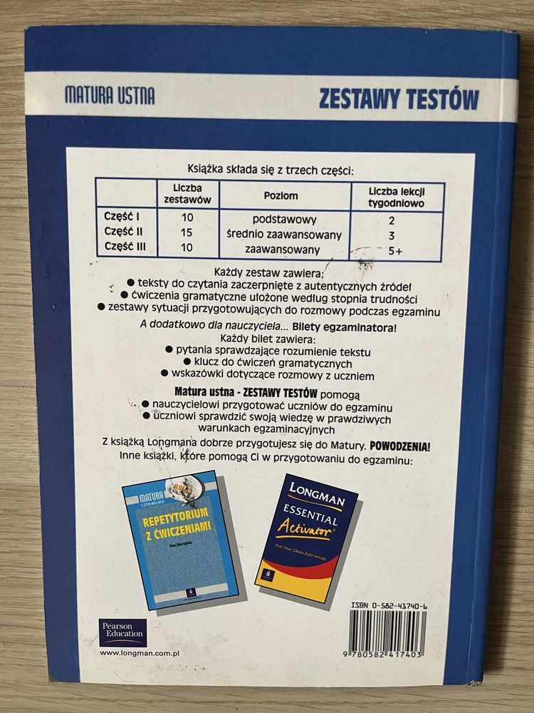 Matura Ustna z języka angielskiego Zestawy testów Bogobowicz Longman
