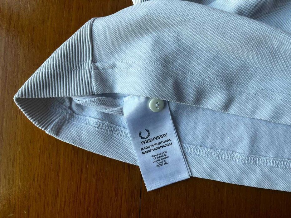 Pólo branco da Fred Perry - Homem - Tamanho M