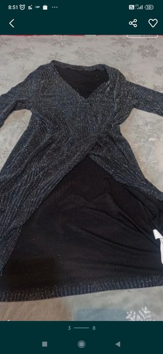 Sukienka ze srebrną nicią l/xl