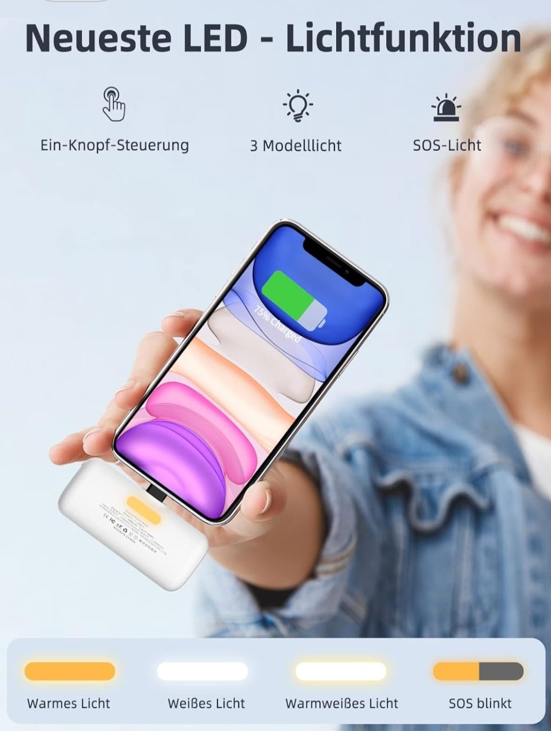 NIKYPJ Powerbank z wyświetlaczem LED
