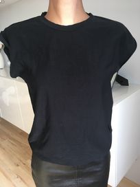 Koszulka tshirt czarny Zara S 36