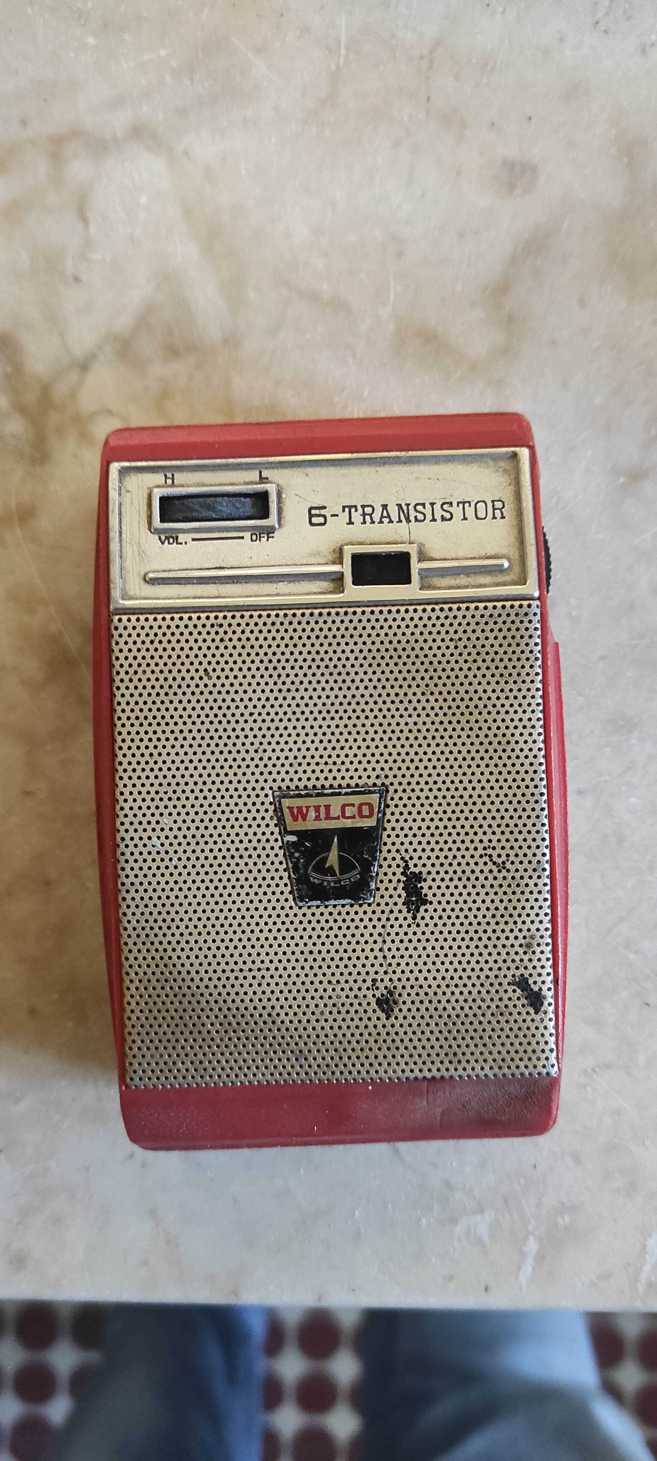 Rádio transistor Wilco 6 antigo para desocupar