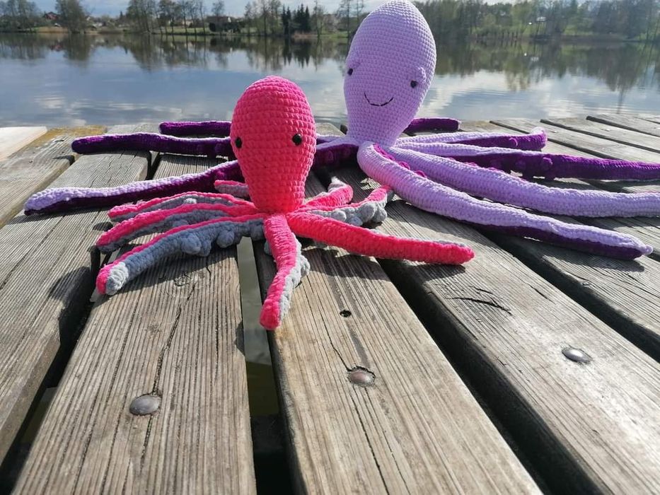 Ośmiornica na szydełku xxl