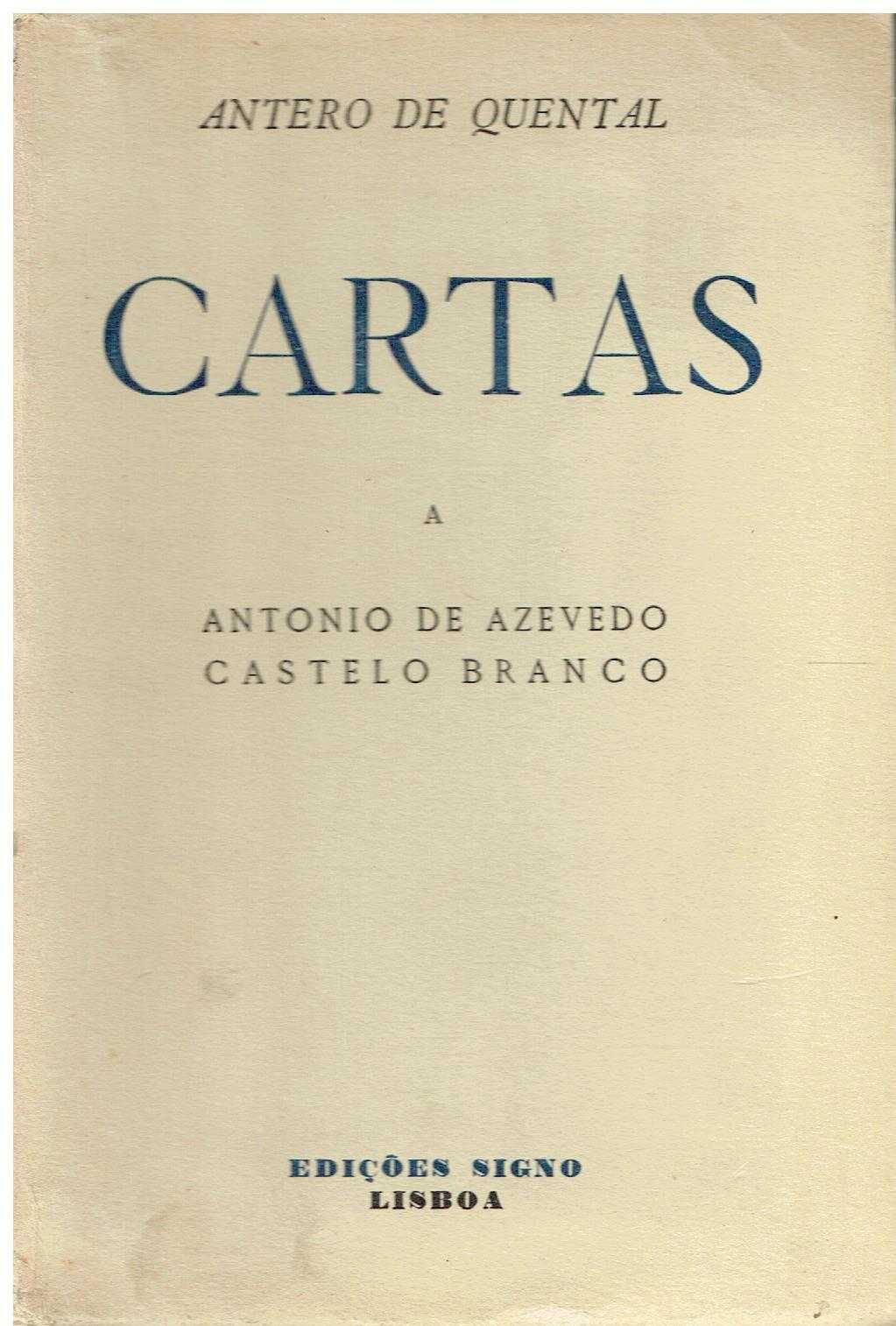 5038

Cartas a António de Azevedo Castelo Branco 
de Antero de Quental