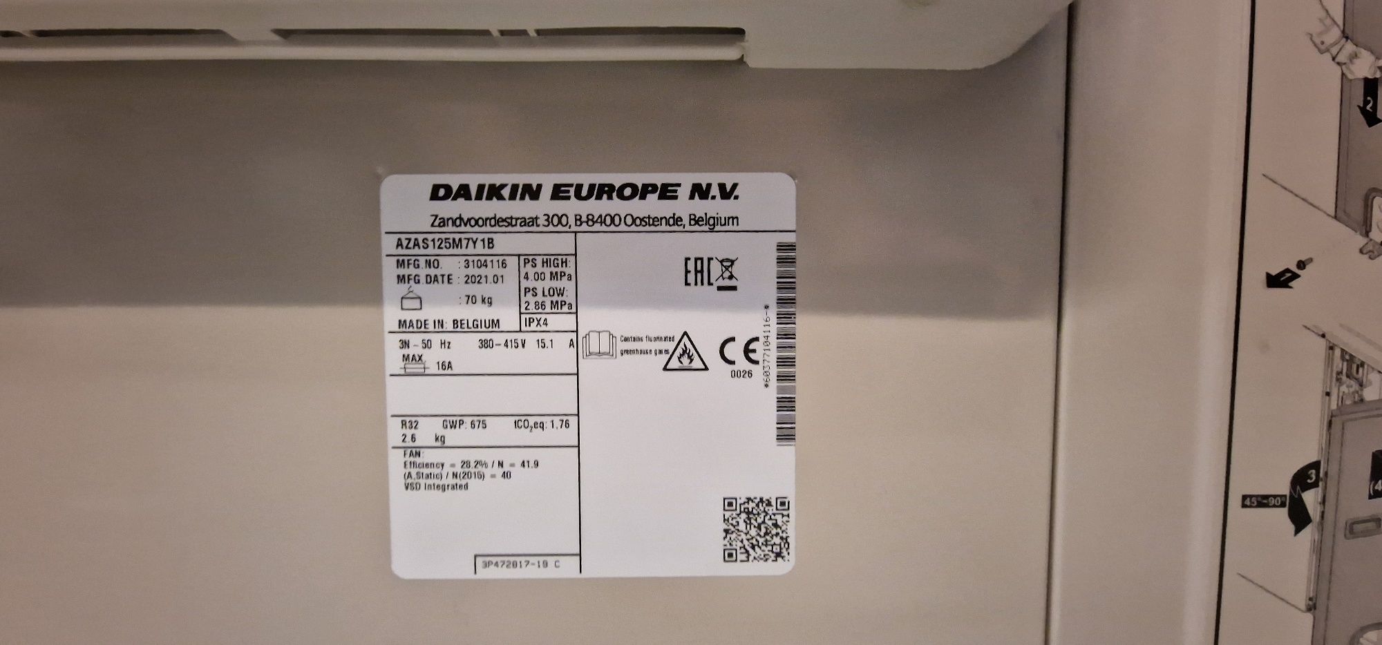 klimatyzator daikin AZAS125M7Y1B  12,5 nowy TYLKO JEDNOSTKA ZEWNĘTRZNA