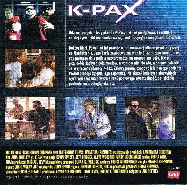 K-PAX DVD Kevin Spacey Jeff Bridges