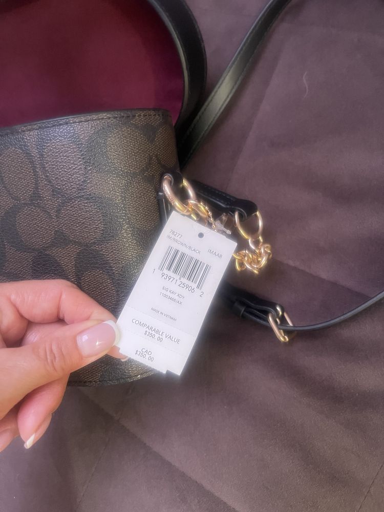 Сумка бочонок coach key crossbody оригінал шкіряна