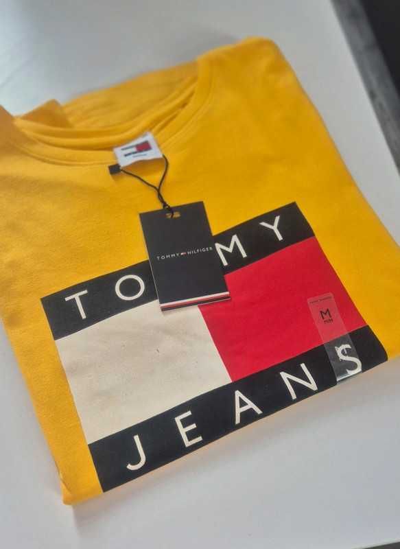 Koszulka T-shirt Damski Tommy Hilfiger żółty  L XL