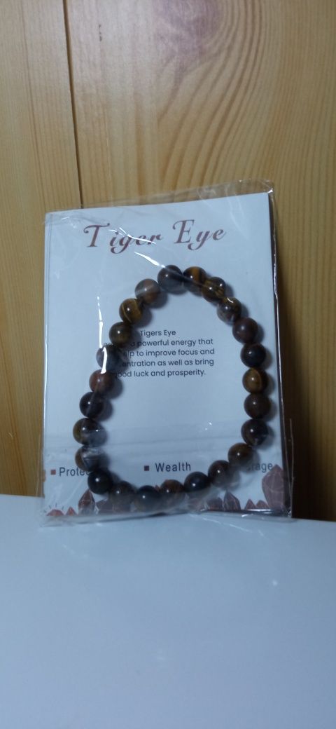 Браслет на руку из камней  Tiger eye Carnelian Amethyst Тигриный глаз
