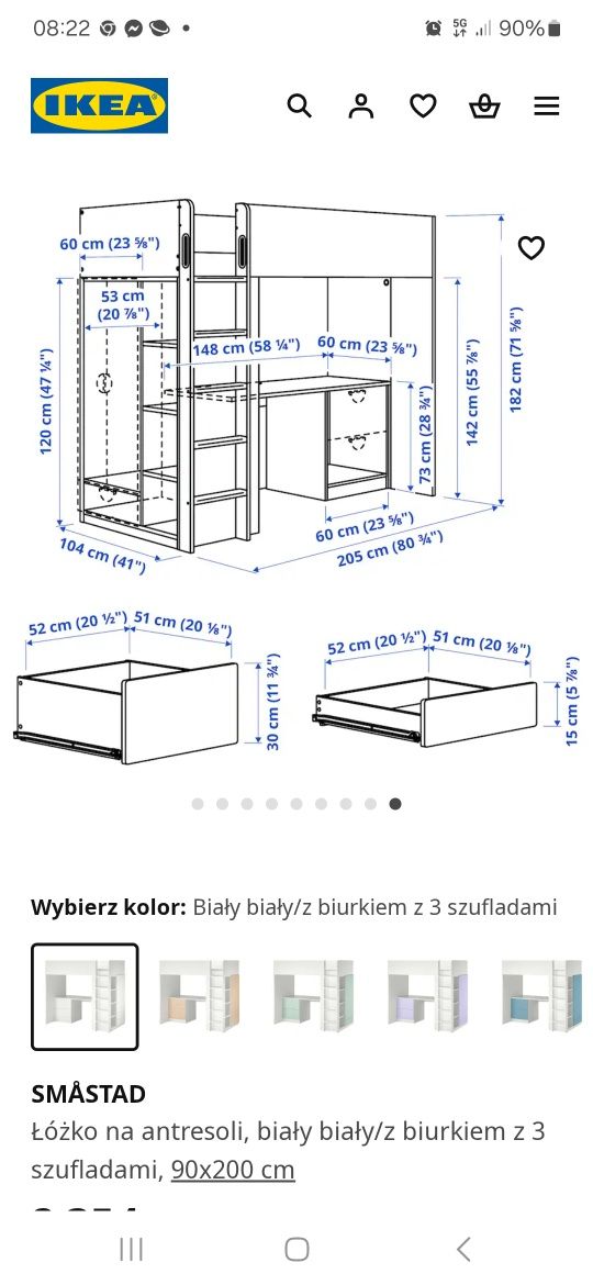 Łózko piętrowe ikea