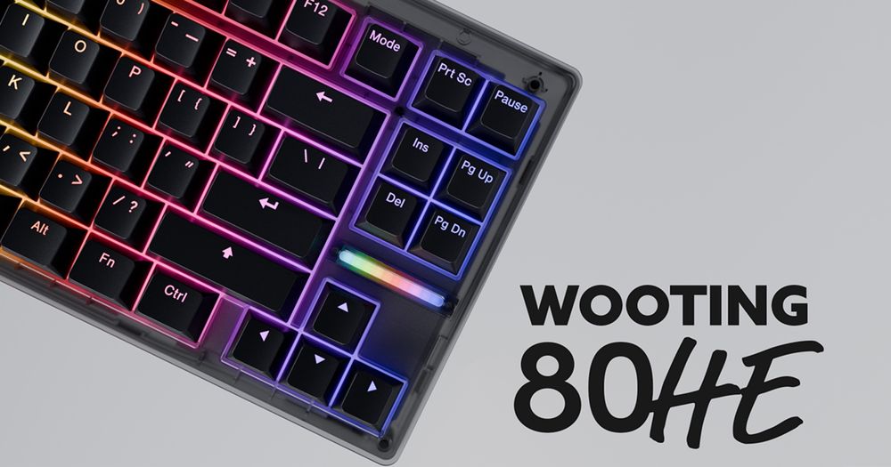 Wooting 80HE Black/Ghost x TTC KOM POM