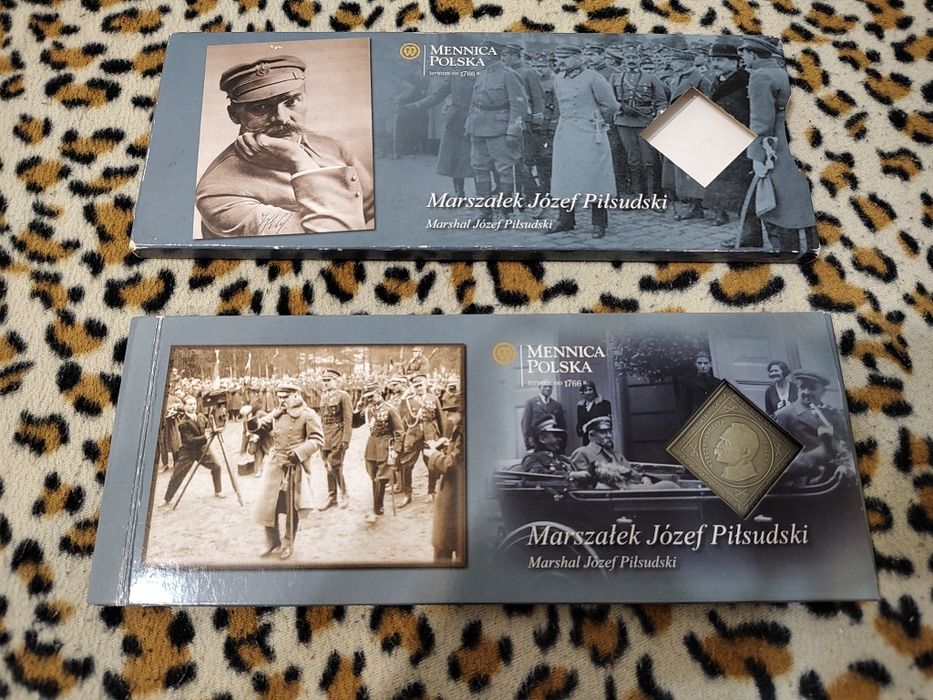 Zestaw Piłsudski banknot, miniatura i klipa