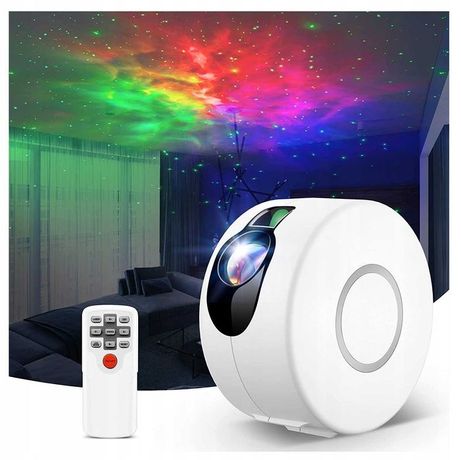 PROJEKTOR GWIAZD LED Laserowy Rzutnik Lampka Nocna Biały
