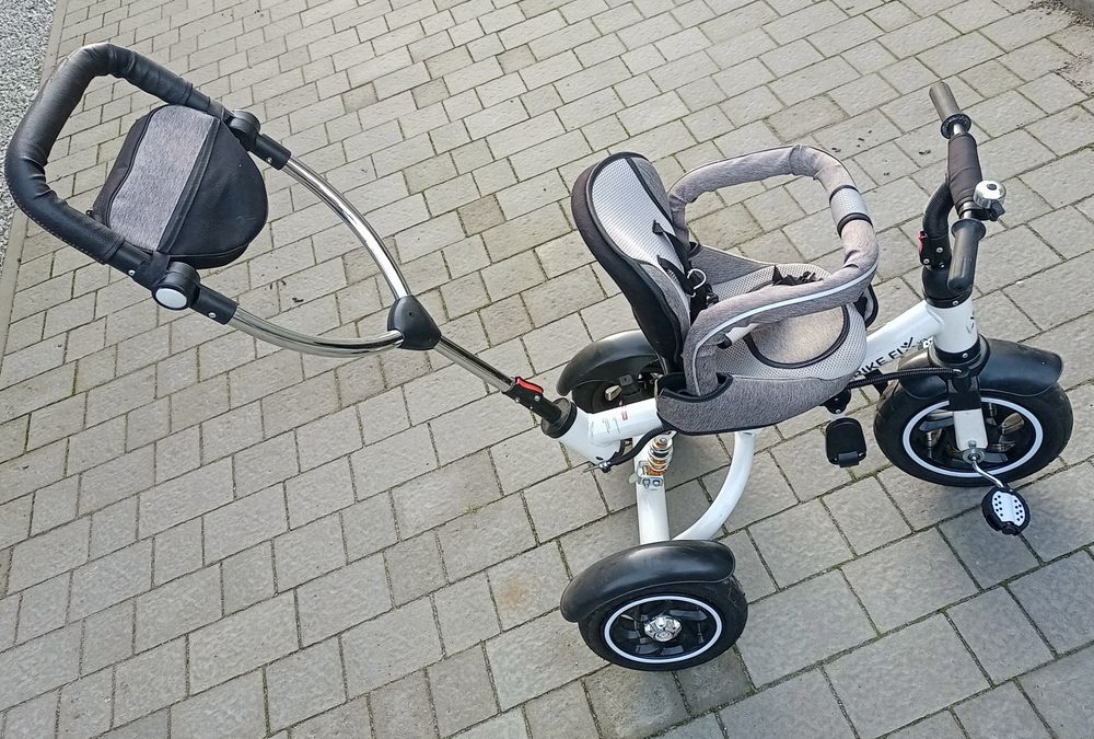 Rowerek trójkołowy TRIKE FIX V3 Spacerówka Obracany Szary X