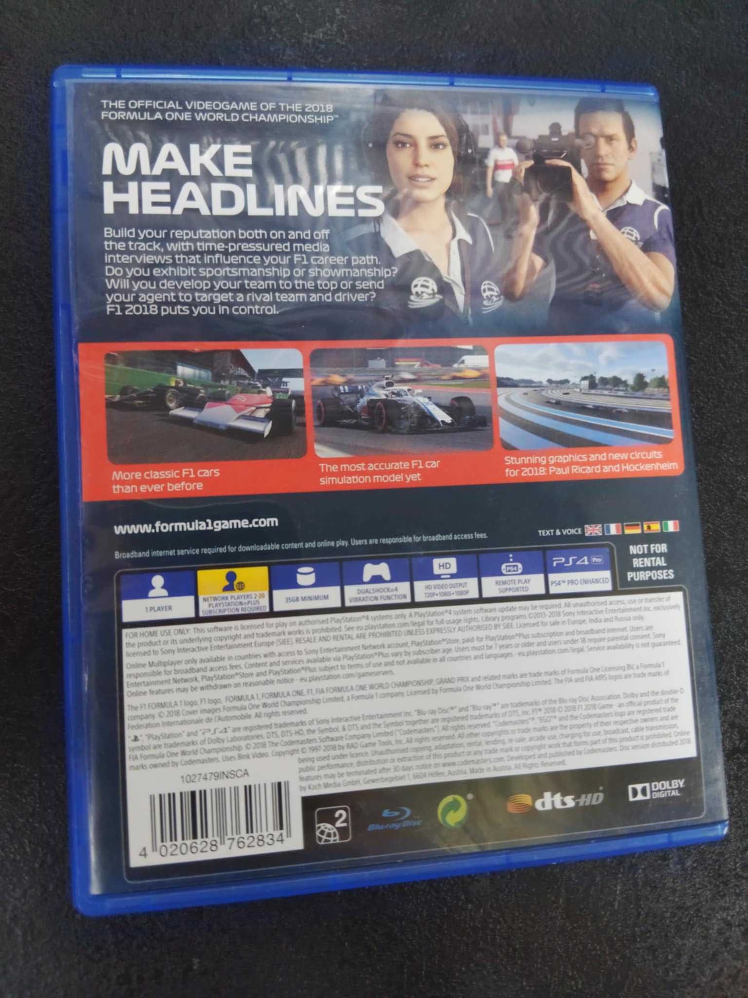 F1 2018 PS4 Polskie napisy są w grze ps4 i ps5