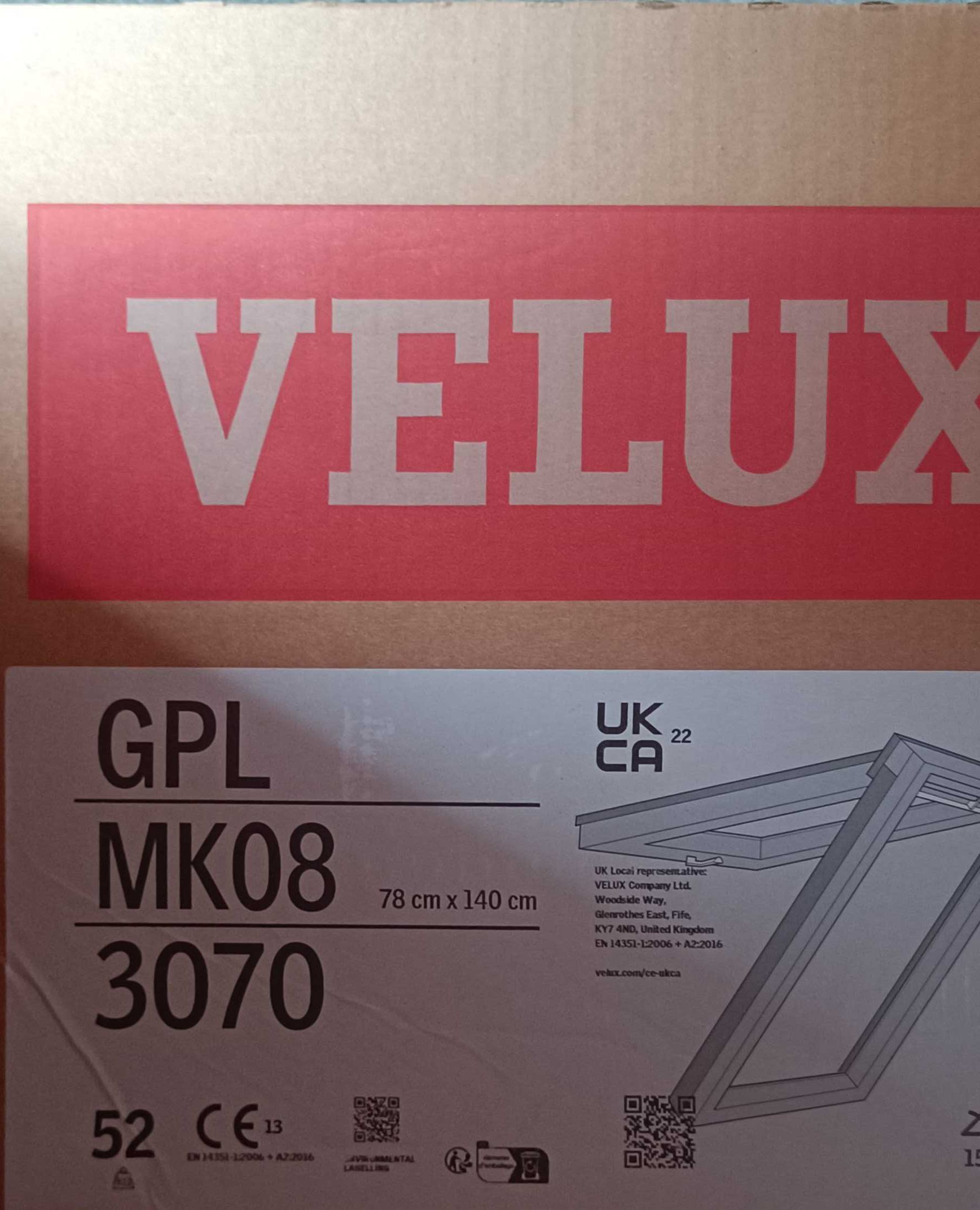 Okno dachowe Velux GPL MK08  78x140 Klapowo- Obrotowe z Kołnierzem