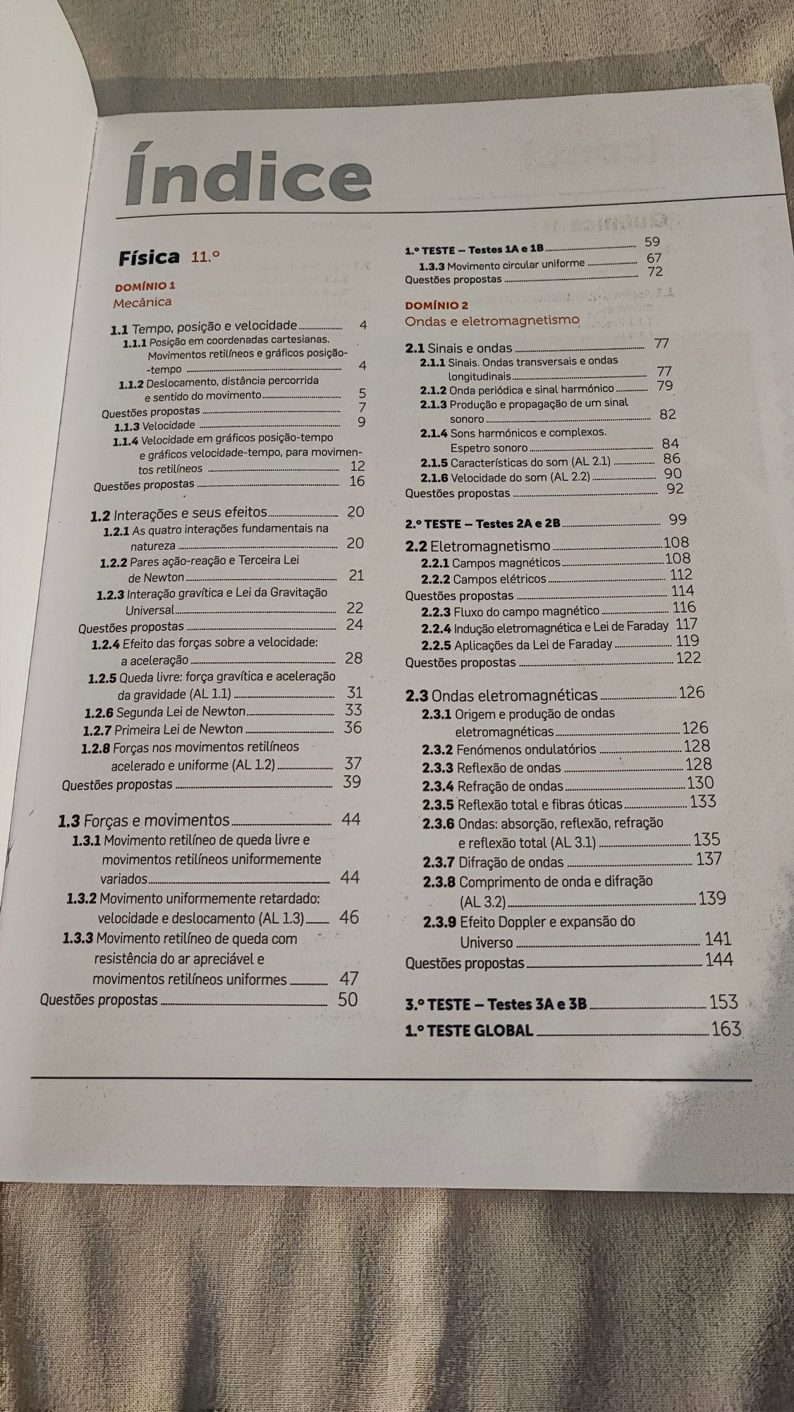 Livro "Preparar os testes - física e química A"