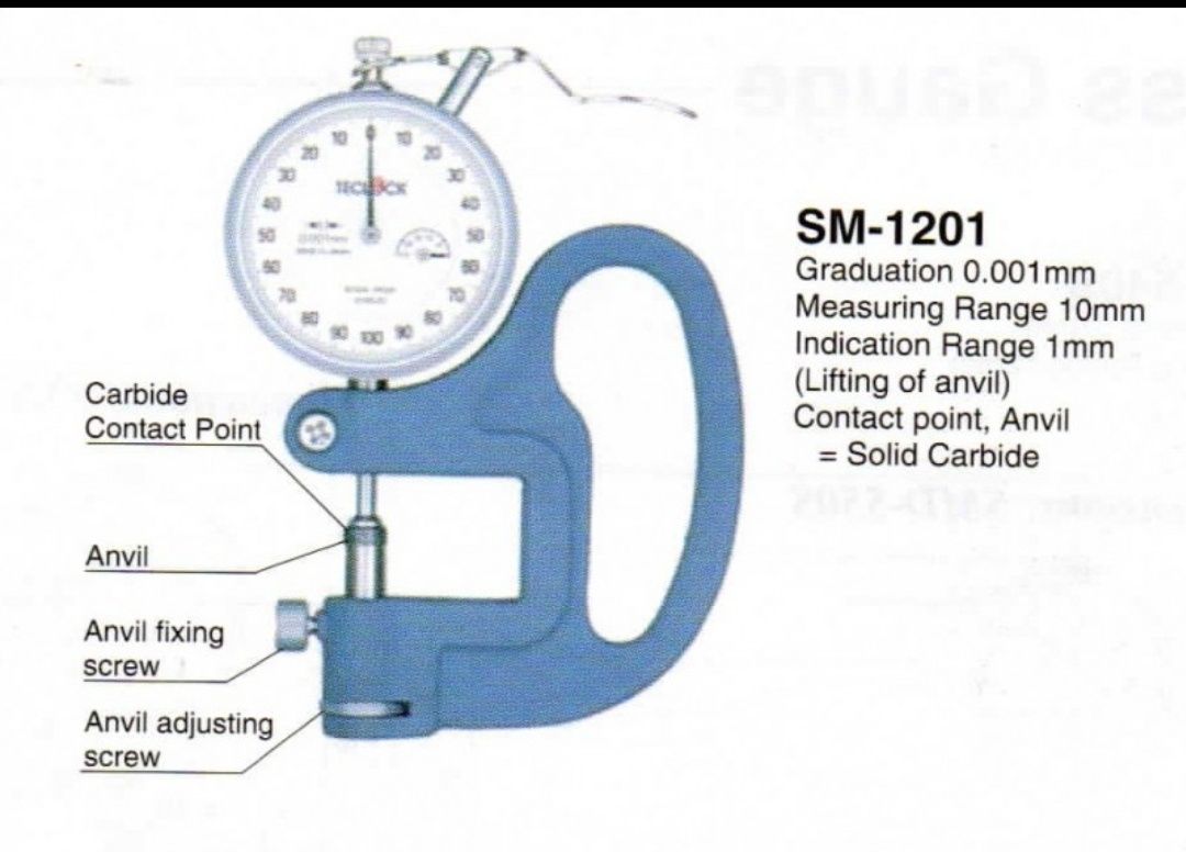 Толщимер индекаторный Teclock Sm- 1201