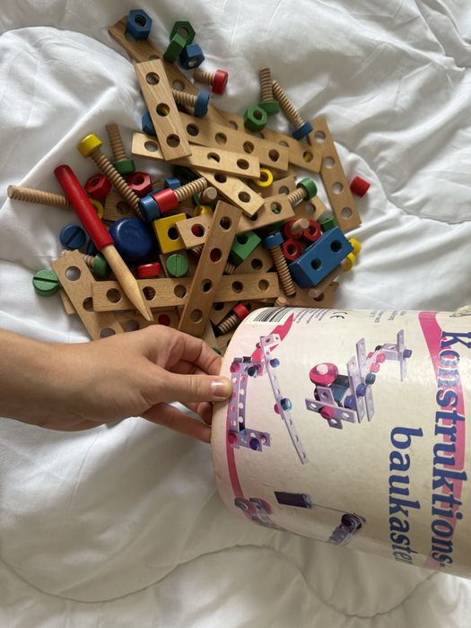 Великий набір деревяного моделюючого конструктора для хлопчиків