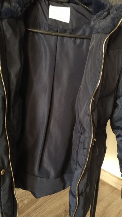 ZARA kurtka zimowar r.140 granatowa