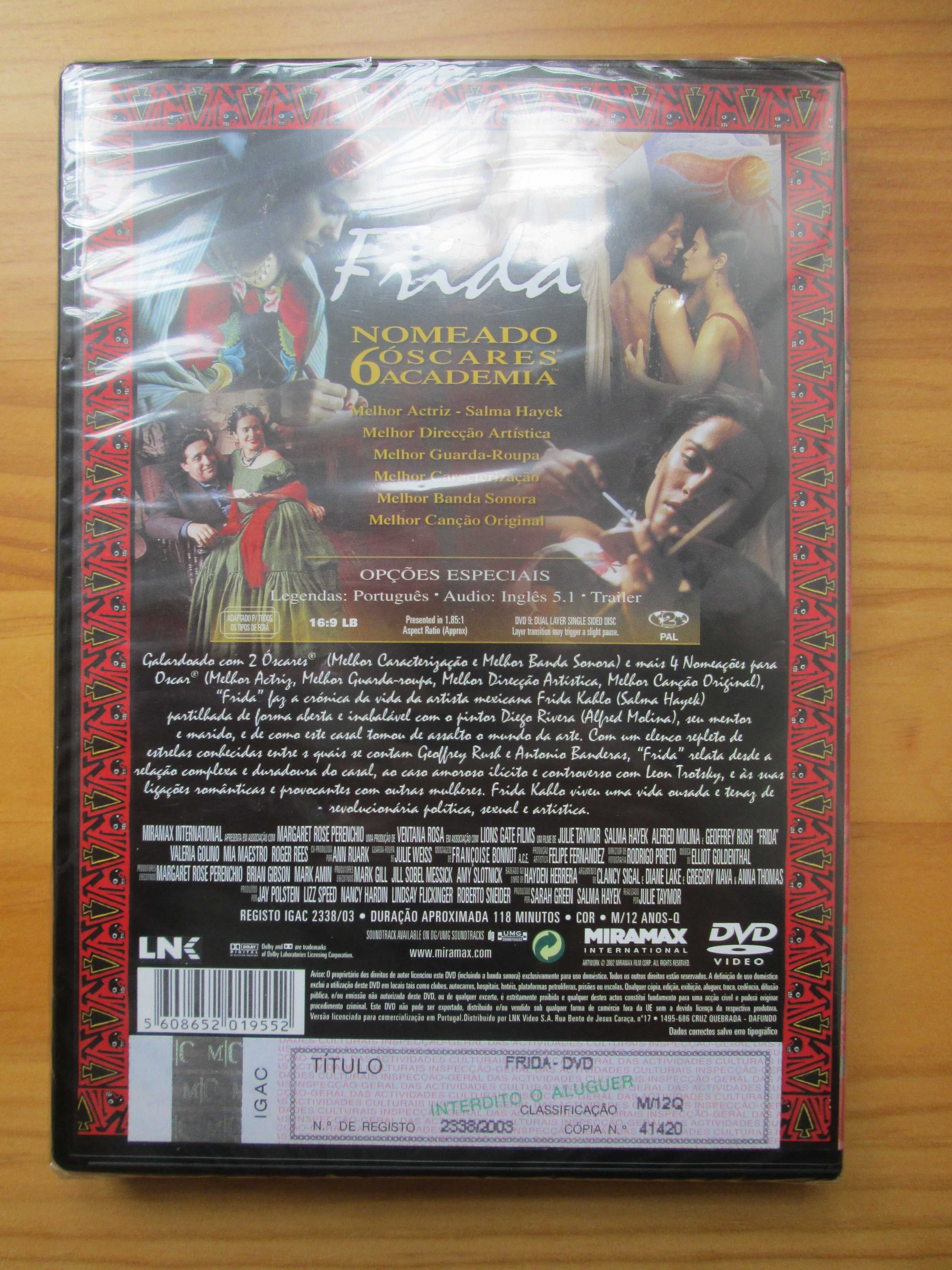 DVD Frida, Julie Taymor, Salma Hayek, Alfred Molina, Valeria Golino