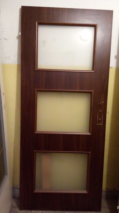 Drzwi wewnętrzne 80cm/70cm prawe/lewe białe/w okleinie/brązowe-okazja!