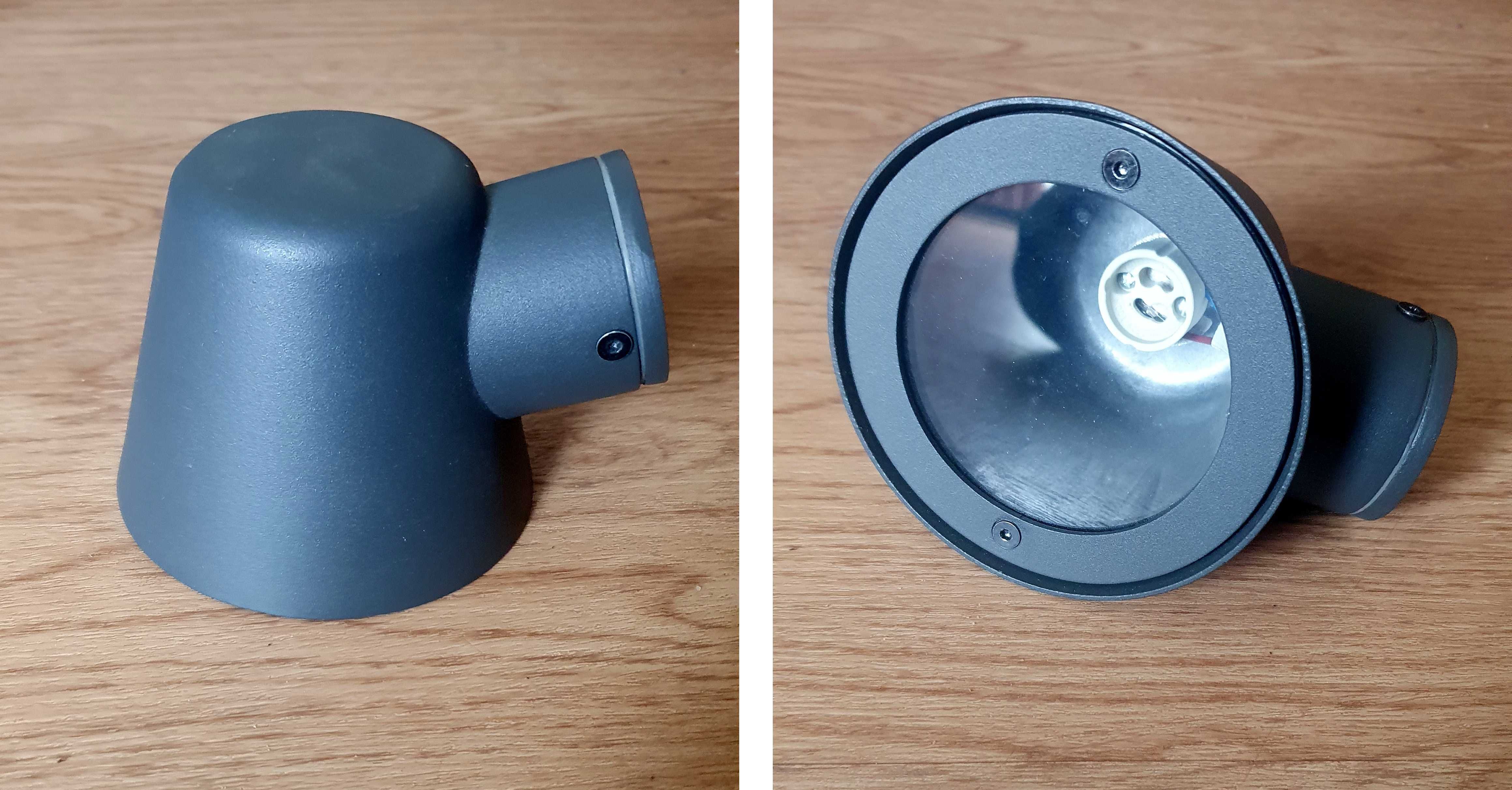 4 apliques para exterior com fixação para capoto. Casquilho Gu10