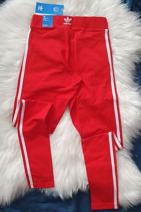 Adidas – Czerwona Bluza z Kapturem 100% oryginał