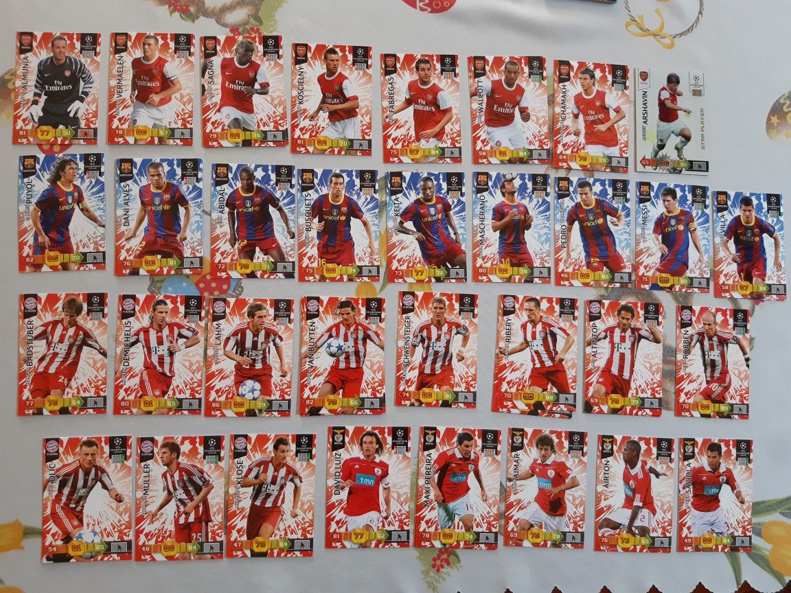 UEFA Champions League, Panini, karty, piłkarze, piłka nożna 2010-11