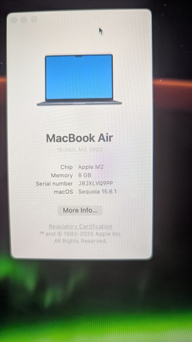 MacBook m2 15" 100% bateria 2023