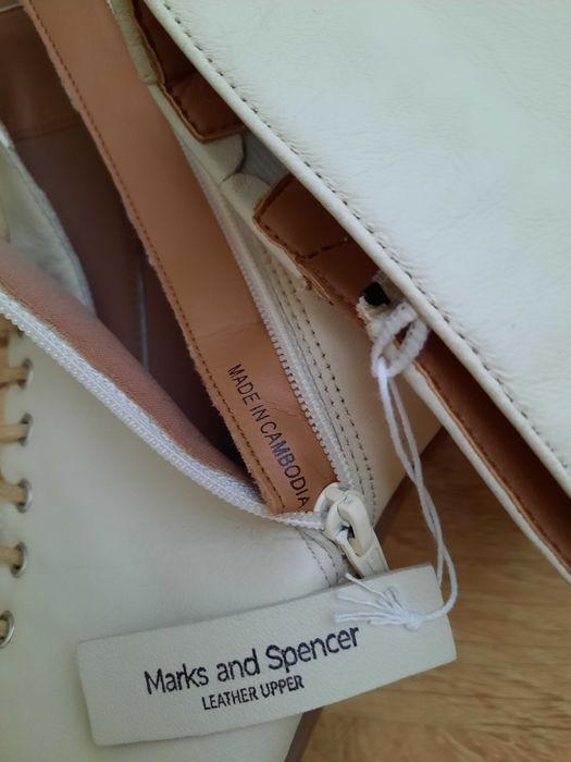 Кожаные ботильоны ботинки батального размера