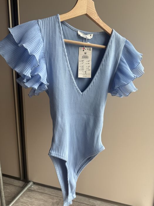 NOWA Bluzka body niebieska motylek Reserved S/M