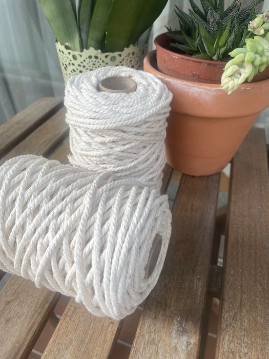 Fio mecrame 5mm +_ 70 mt 320 gr , 3,50€ fabricado em Portugal