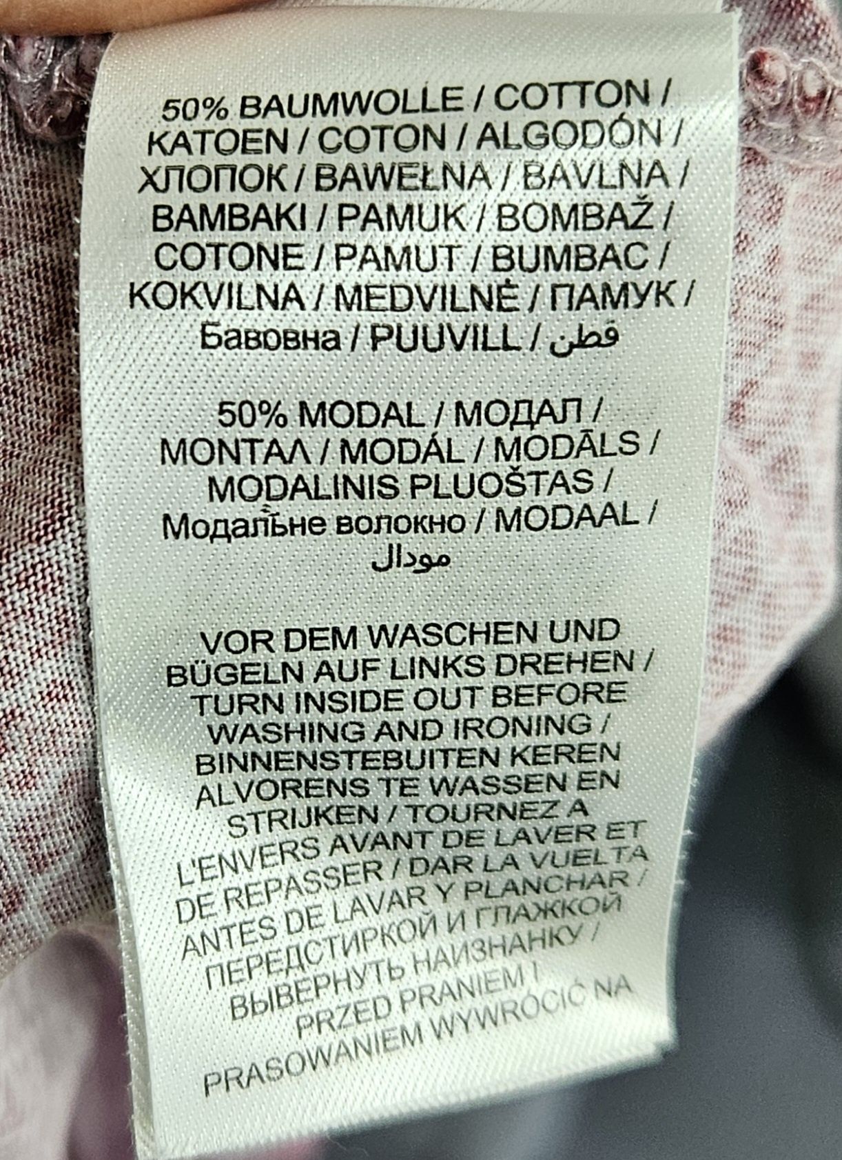 Bordowo różowa bluzka wiskoza model Montego s