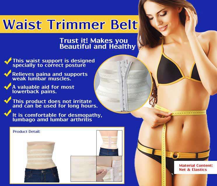 Alivie Dores nas Costas e Emagreça com Waist Trimmer Belt/P. Grátis!