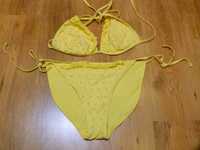 Swimwear strój kąpielowy bikini żółty ażurowy rozm 42 Xl miseczka B/C