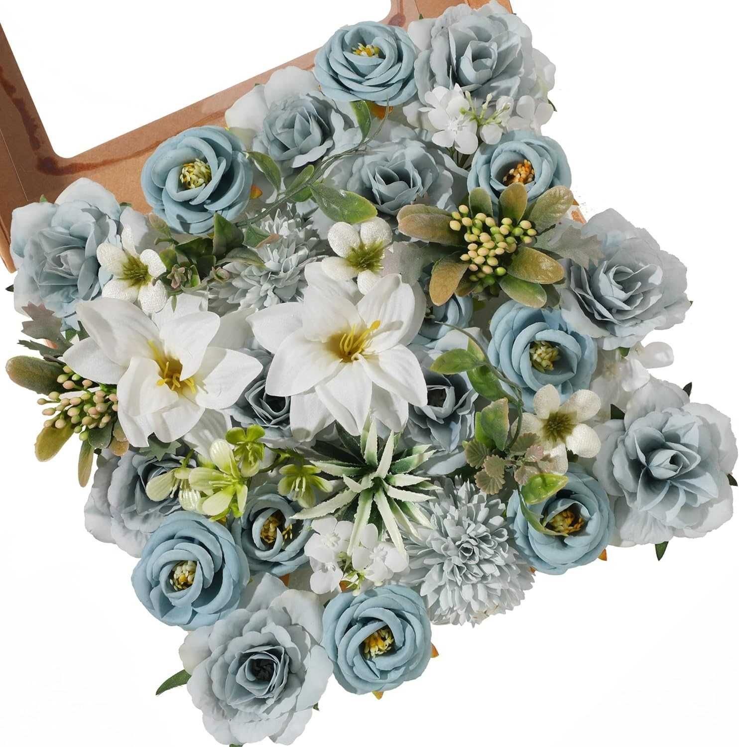 Nowy flowerbox / sztuczne kwiaty /dekoracja /kompozycja/ ozdoba !3546!