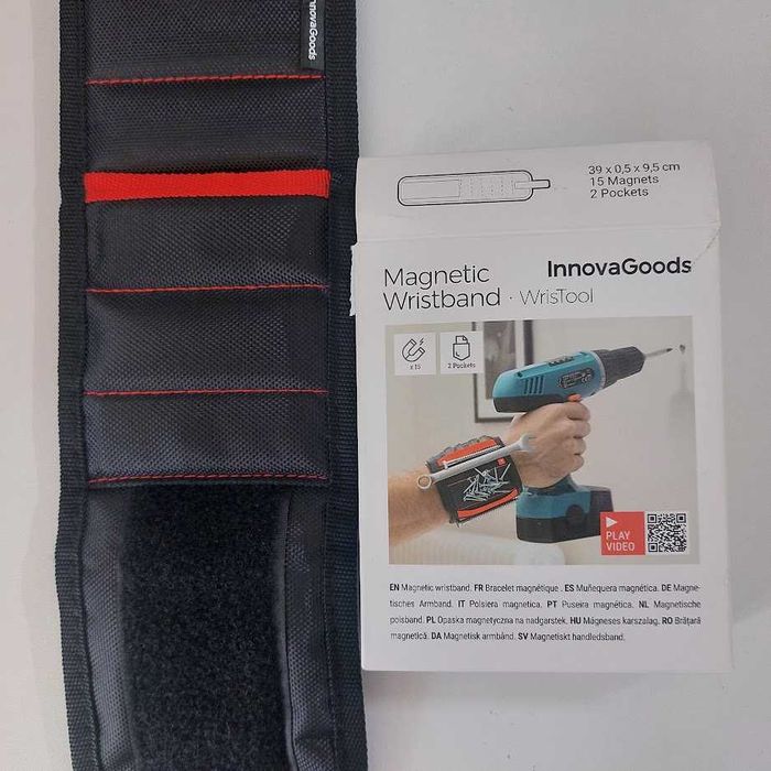 Magnetyczna opaska majsterkowicza z kieszonkami InnovaGoods