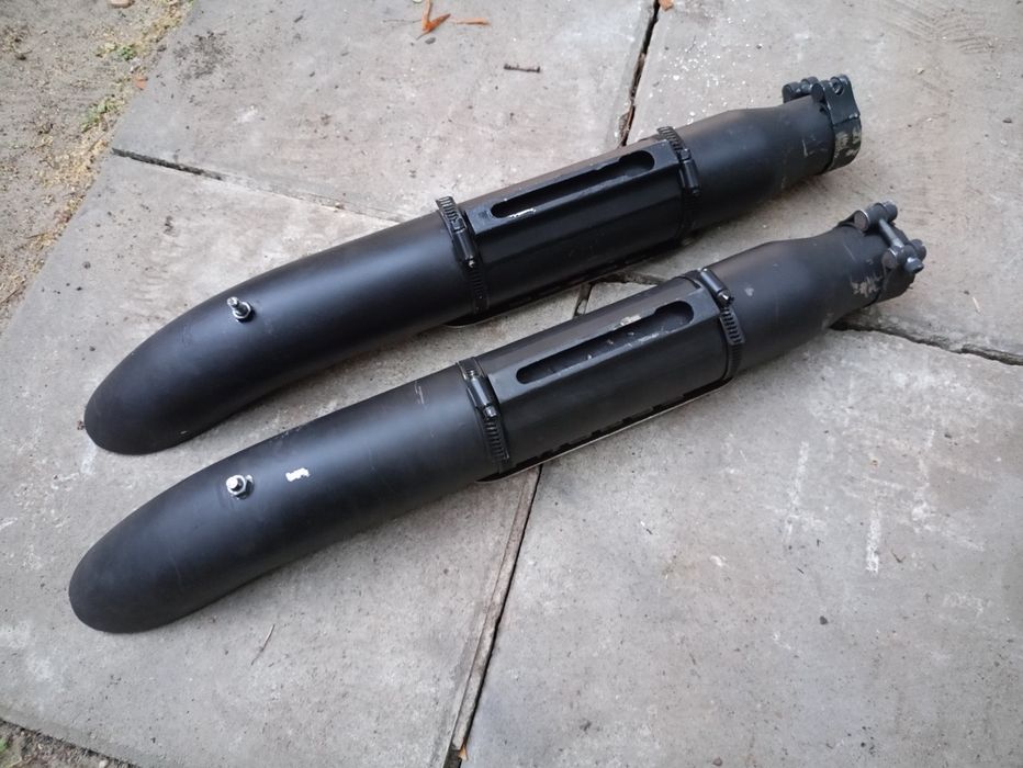 Wydechy motocyklowe czarne 2szt przelot !!!