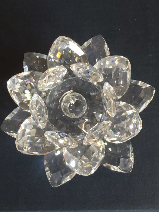 Nenúfar porta-vela em cristal Swarovski