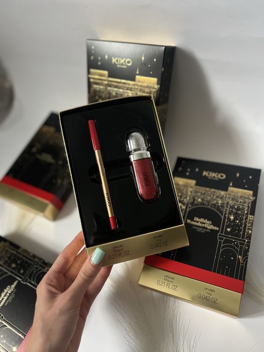 Набір блиск 3d hydra 16 kiko milano олівець для губ kiko milano кіко