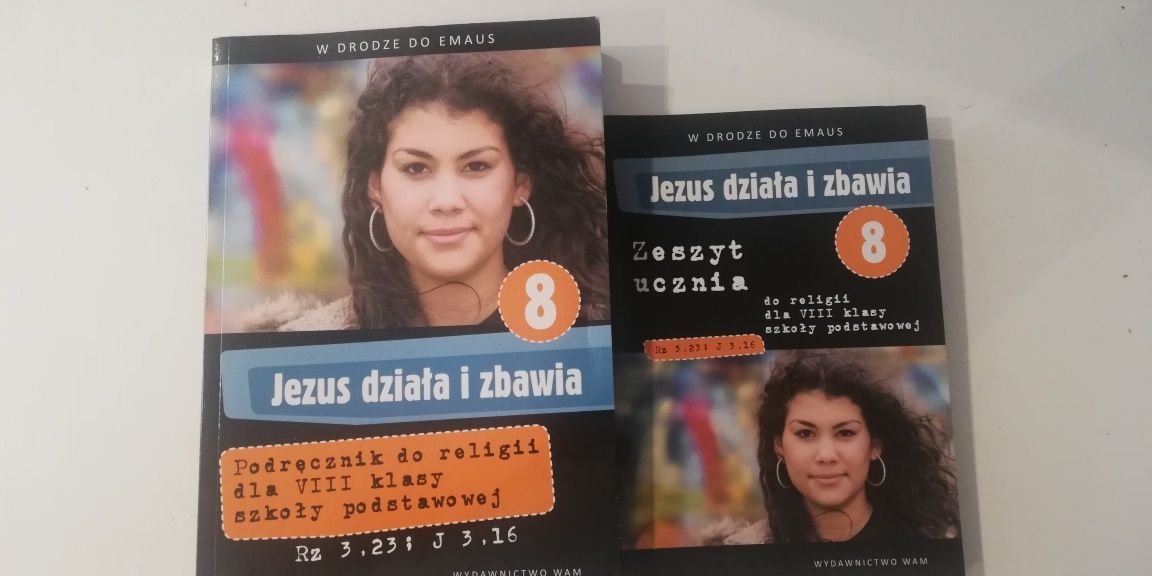 Książka i ćwiczenia do religii kl 8