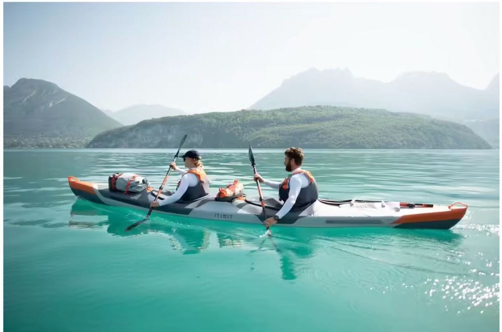 Caiaque Insuflável 2 pessoas (oferta de  2 pagaias)