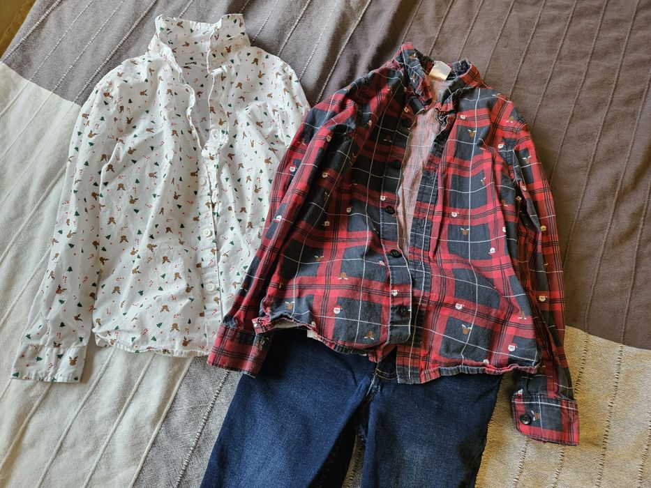 Komplet świąteczny spodnie koszula X2 122