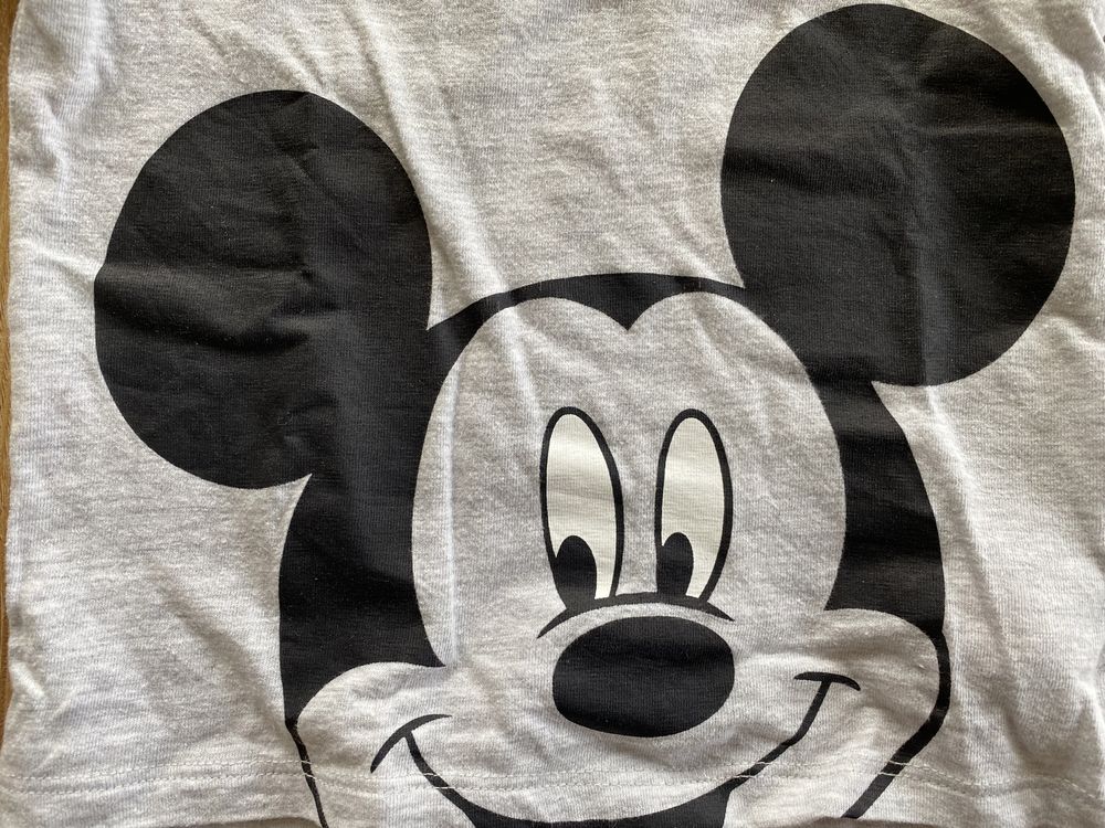 Tshirt szary z Mickey 6-9 miesięcy