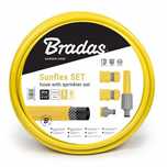 WĄŻ OGRODOWY 20m sunflex 1/2" + zestaw do zraszania BRADAS
