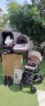 Carrinho + Alcofa + Ovo + base isofix + prancha + acessórios