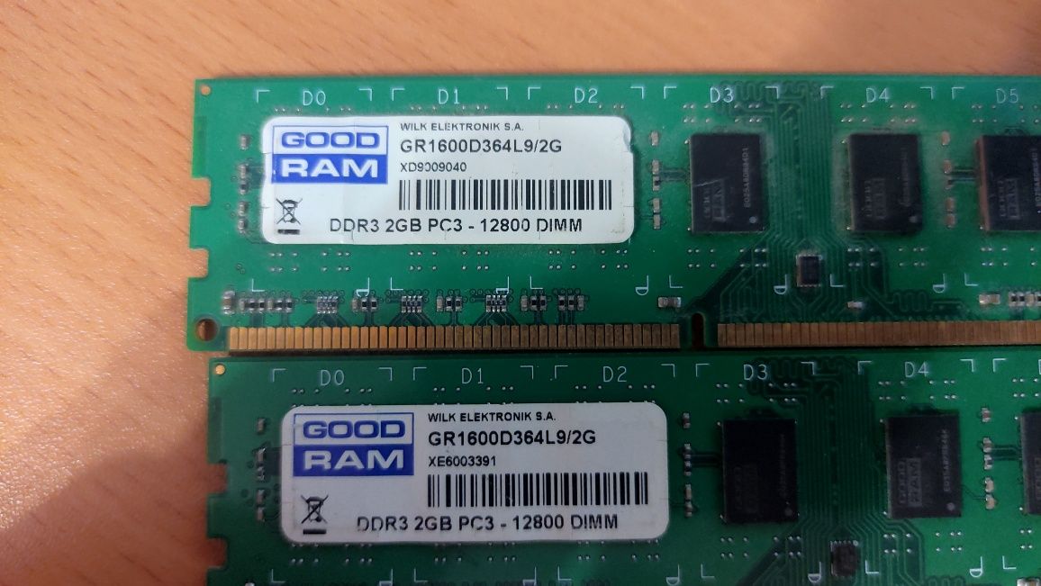 Оперативная память (ОЗУ) Goodram DDR3 1600 2gb 2 шт.