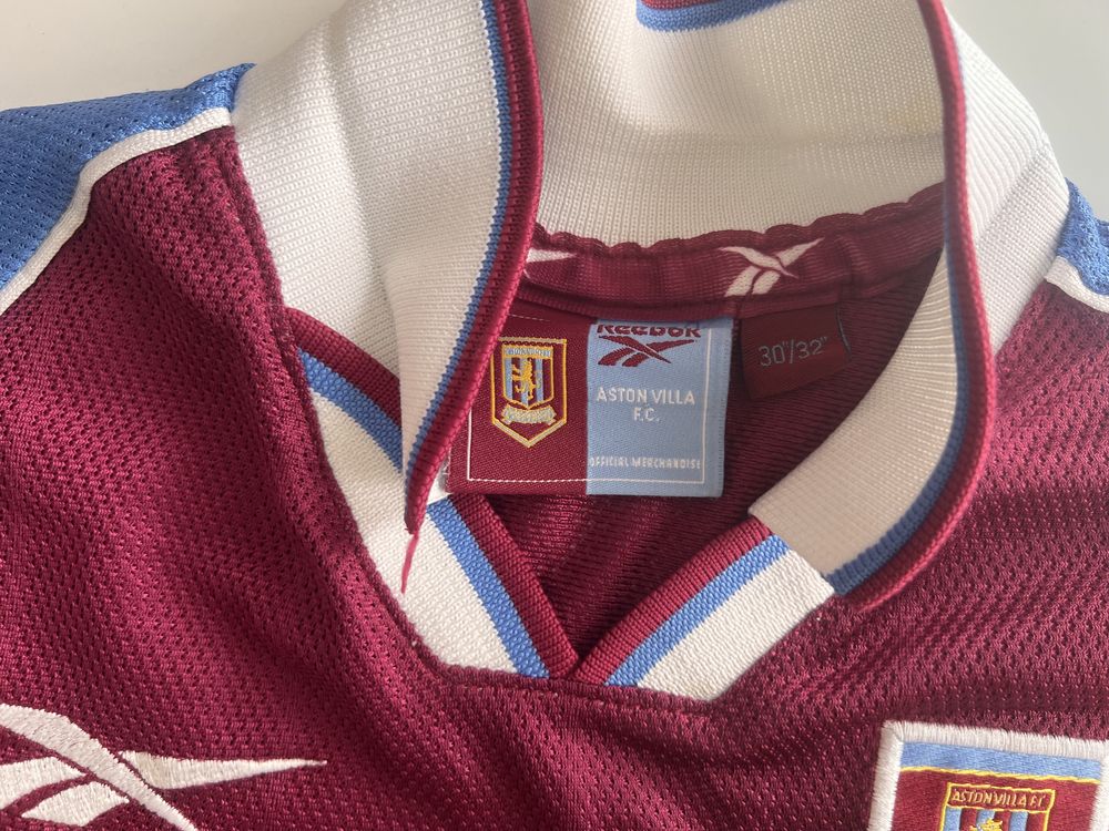 Оригінальна ретро футболка Reebok Aston Villa 1998/1999 року(дитяча)