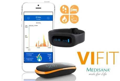 Наручный bluetooth трекер активности Medisana ViFit Connect